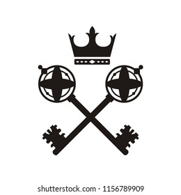 vintage key crown logo