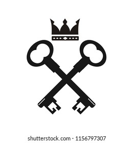 vintage key crown logo