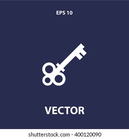 vintage key icon. vector eps10 icon
