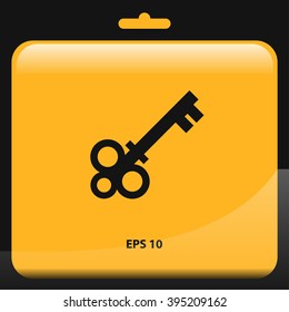 vintage key icon. vector illustration