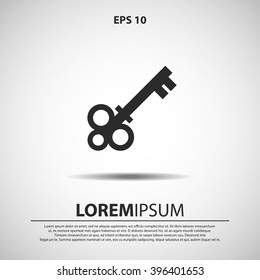 vintage key icon. vector illustration