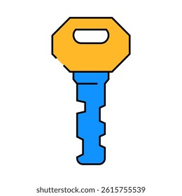 vintage key line icon vector. vintage key sign. isolated symbol illustration