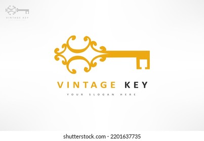 Vintage Key Logo Vector Design Stock Vector (Royalty Free) 2201637735 ...