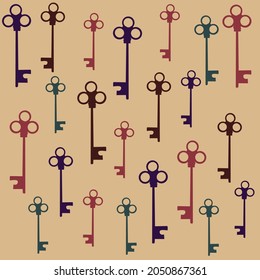 Vintage-Taste nahtlose Muster in handgezeichnet Stil. Vektorwiederholende Hintergründe für Sommergewebe, Dekoration, Tapete, Hintergrund, Textil, Ornament und Mode-Design.