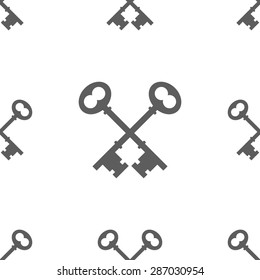 Vintage Key Silhouette Seamless Pattern Vector illustration