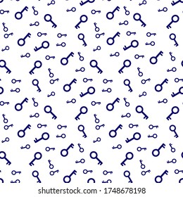Vintage keys simple vector seamless pattern