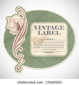 Vintage label