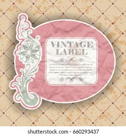 Vintage label
