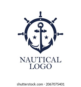 Vintage label with an anchor and slogan, Vector illustration, anchor icon, Simple shape for design logo, emblem, symbol, sign, badge, label, stamp, Apparel t-shirt design