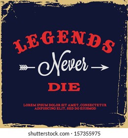 vintage label with arrow (T-Shirt Print)