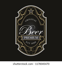 vintage label and badges, vector design element.