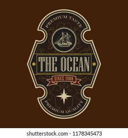 vintage label and badges, vector design element.
