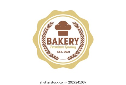 Vintage label Bakery Bake Shop Logo design vector
