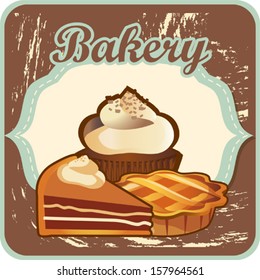 Vintage label for bakery shop