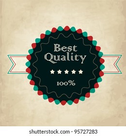 Vintage label, best quality design