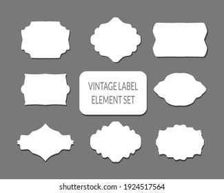 Vintage Label Border Element Set.