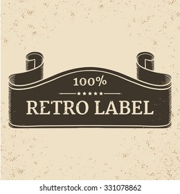 Vintage label. Calligraphic design elements and page decoration, Premium Quality and Satisfaction Guarantee Label collection with vintage engraving flowers. 