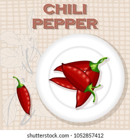 Vintage label for Chili Pepper