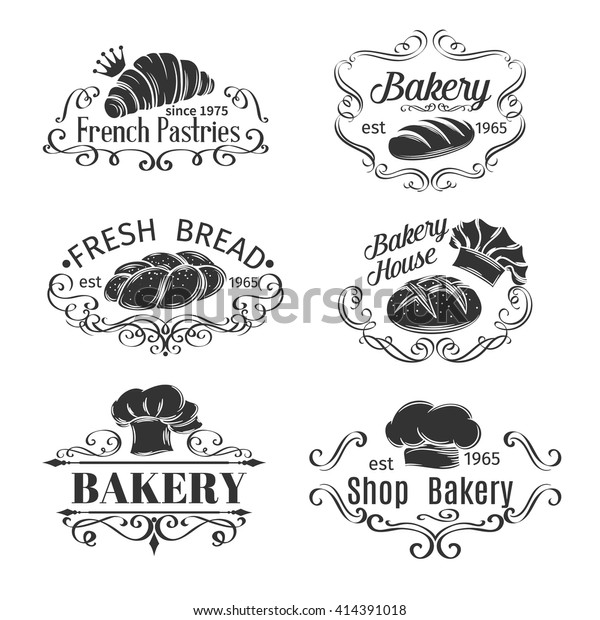 Vintage Label Decorative Bakery and bread. Vector Design\
Elements for brochures, banner, logo ,restaurant menu and market .\

