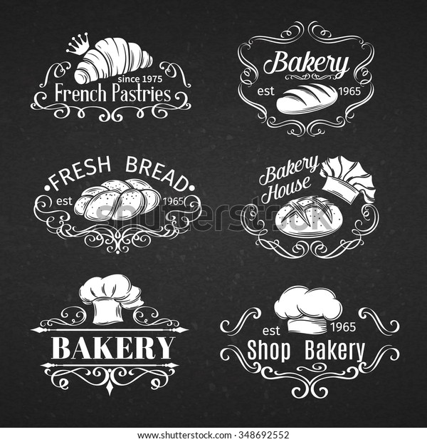 Vintage Label  Decorative Bakery,
Calligraphic Design Elements. Vector
Illustration.