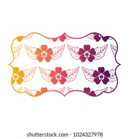 vintage label with delicate pattern seamless flower leaves