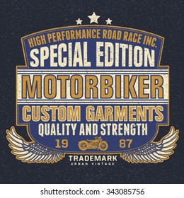 vintage label design with grunge effect