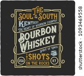 Vintage label design with lettering composition on dark background. T-shirt design.