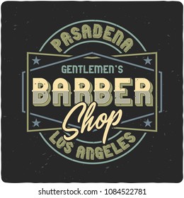 Vintage label design with lettering composition on dark background. T-shirt design.