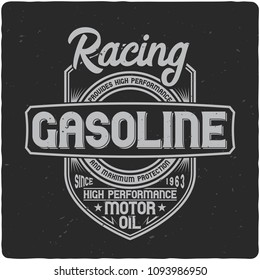 Vintage label design with lettering composition on dark background. T-shirt design.