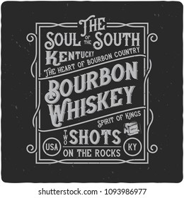 Vintage label design with lettering composition on dark background. T-shirt design.