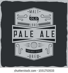 Vintage label design with lettering composition on dark background. T-shirt design. 