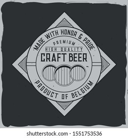 Vintage label design with lettering composition on dark background. T-shirt design. 