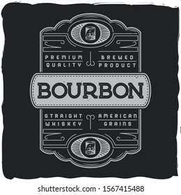 Vintage label design with lettering composition on dark background. T-shirt design. 