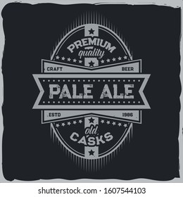 Vintage label design with lettering composition on dark background. T-shirt design.