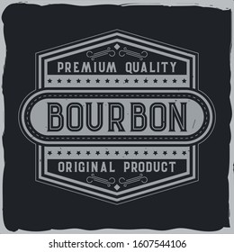 Vintage label design with lettering composition on dark background. T-shirt design.