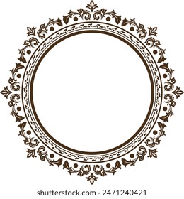 Vintage label design with monograms and frames