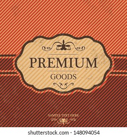 Vintage Label Design with Retro Background