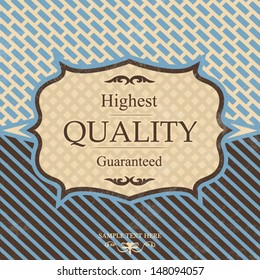 Vintage Label Design with Retro Background