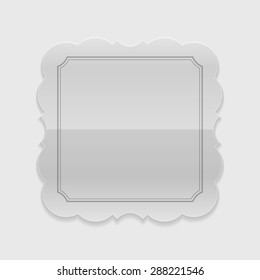 Vintage Label Design Shiny Transparency Glass Vector Background