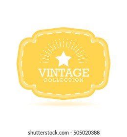 Vintage label design vector illustration. Template for you logo, letters and web design projects.