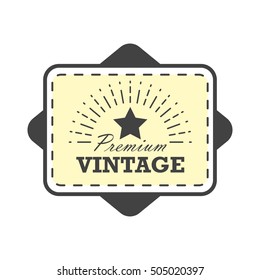 Vintage label design vector illustration. Template for you logo, letters and web design projects.