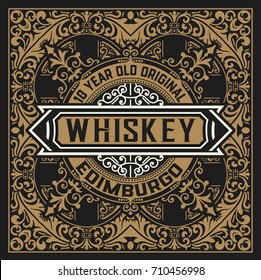Diseño de etiquetas vintage para Whiskey