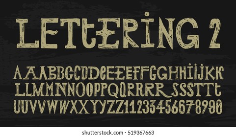 vintage label font. lettering type. grungy alphabet.