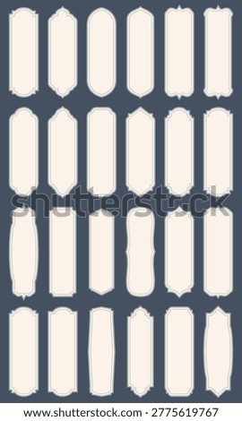 Vintage Label Frame Collection Set, Elegant Banner Template , Decorative Label Frames