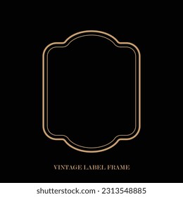 Vintage label frame, decorative vintage borders, logo design frame.
