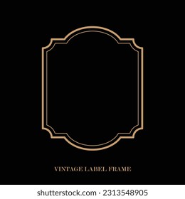 Vintage label frame, decorative vintage borders, logo design frame.
