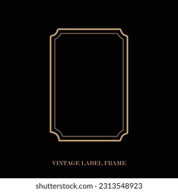 Vintage label frame, decorative vintage borders, logo design frame.
