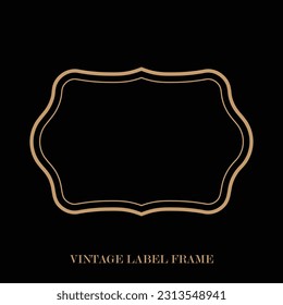 Vintage-Etikettenrahmen, dekorative Vintage-Ränder, Logo-Design-Rahmen.
