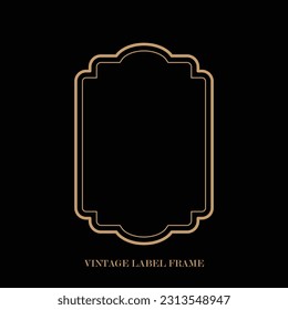 Vintage-Etikettenrahmen, dekorative Vintage-Ränder, Logo-Design-Rahmen.
