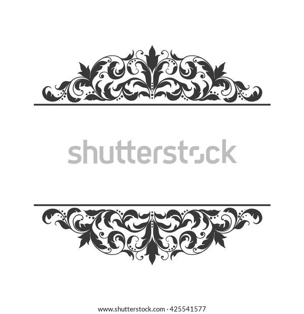 Vintage label\
frame design elements in victorian style for restaurant menu forms,\
certificates and page\
decoration.